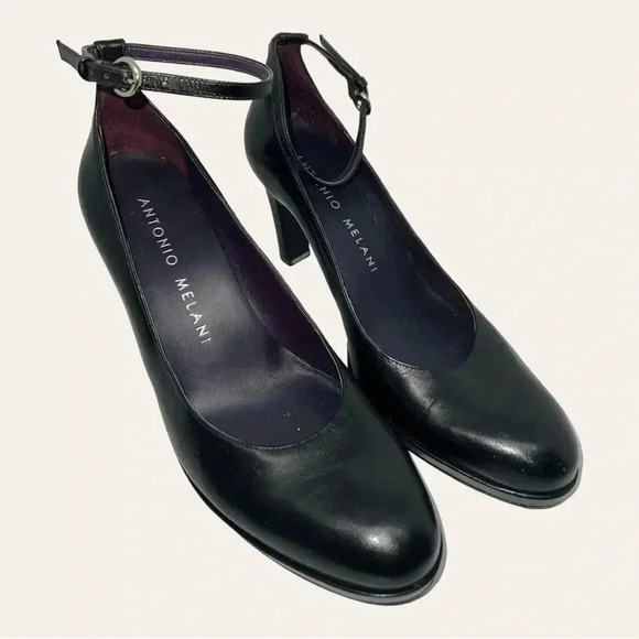 Women’s ANTONIO MELANI CLOSED TOE HEELS STRAP AROUND ANKLE‎ ADJUSTABLE SIZE 6.5 - Picture 2 of 11